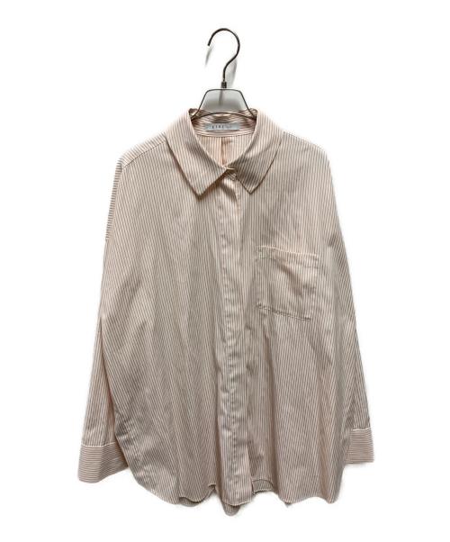 ETRE TOKYO（エトレトウキョウ）ETRE TOKYO (エトレトウキョウ) サイドスリットストライプシャツ ベージュ サイズ:FREEの古着・服飾アイテム