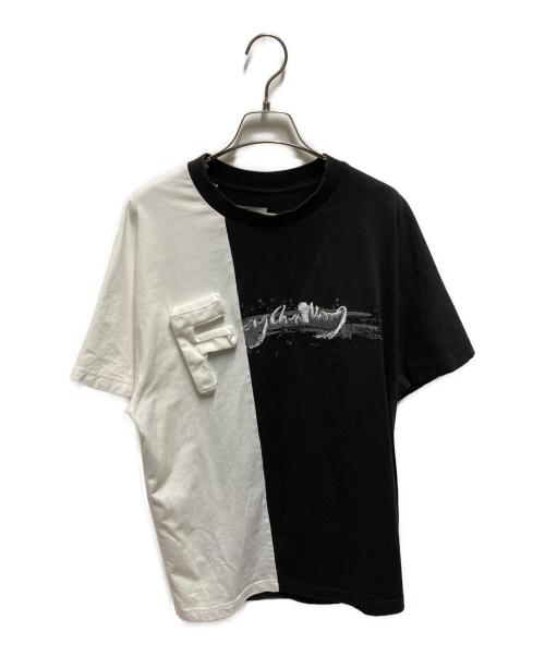 FenG CHen WANG（フェンチェンワン）FenG CHen WANG (フェンチェンワン) 3DロゴTシャツ ブラック サイズ:Ｓの古着・服飾アイテム
