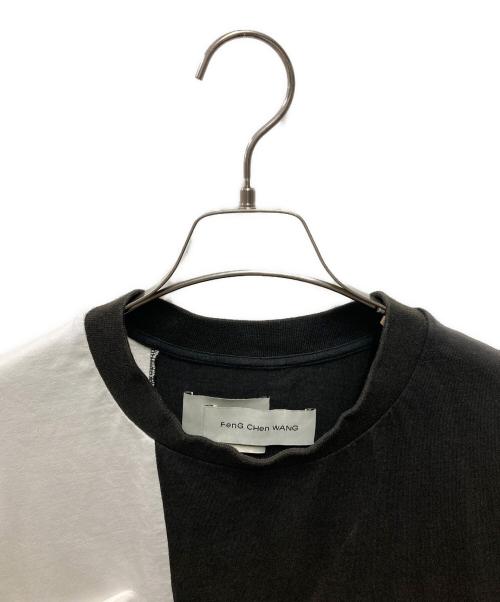 FenG CHen WANG（フェンチェンワン）FenG CHen WANG (フェンチェンワン) 3DロゴTシャツ ブラック サイズ:Ｓの古着・服飾アイテム