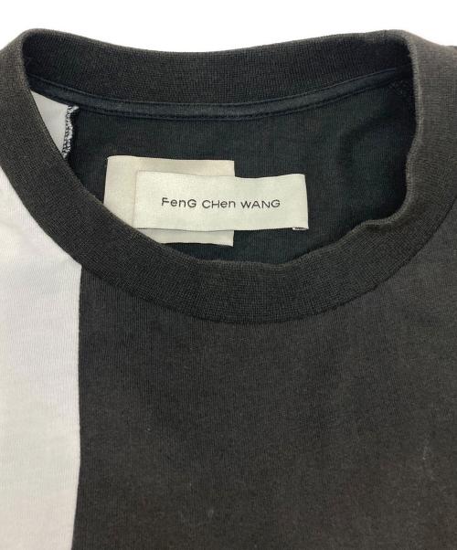 FenG CHen WANG（フェンチェンワン）FenG CHen WANG (フェンチェンワン) 3DロゴTシャツ ブラック サイズ:Ｓの古着・服飾アイテム