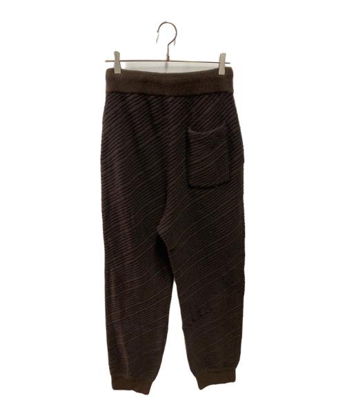 YOKE（ヨーク）YOKE (ヨーク) Bias Border Knit Pants ブラウン サイズ:2の古着・服飾アイテム