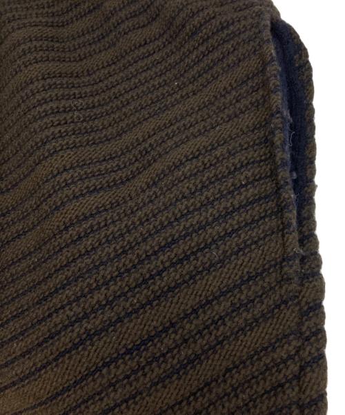 YOKE（ヨーク）YOKE (ヨーク) Bias Border Knit Pants ブラウン サイズ:2の古着・服飾アイテム