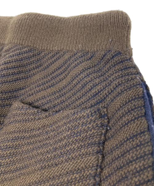 YOKE（ヨーク）YOKE (ヨーク) Bias Border Knit Pants ブラウン サイズ:2の古着・服飾アイテム