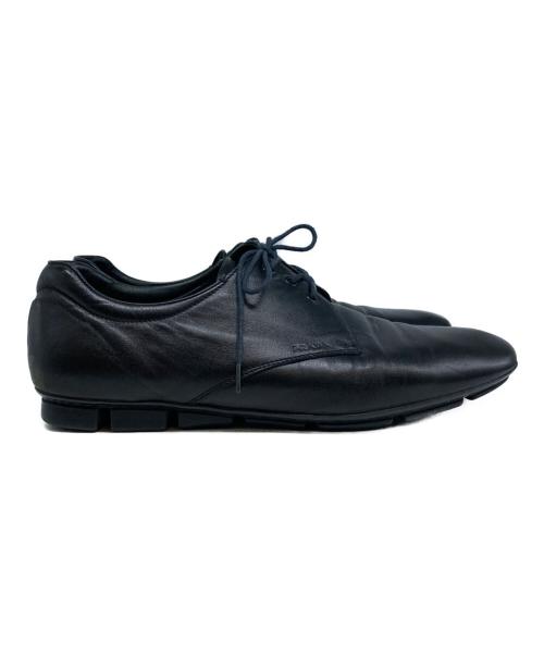 PRADA（プラダ）PRADA (プラダ) レザーシューズ ブラック サイズ:7の古着・服飾アイテム