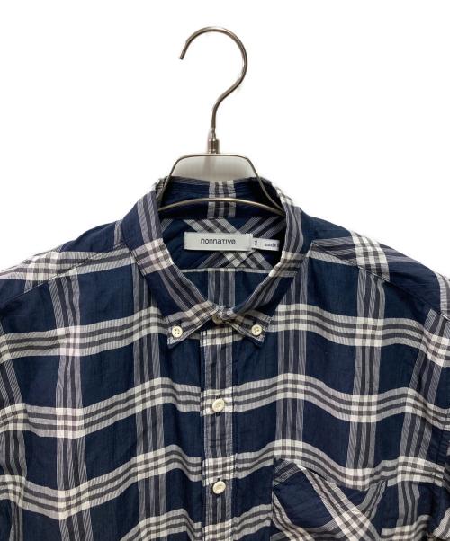 nonnative（ノンネイティブ）nonnative (ノンネイティブ) DWELLER B.D. SHIRT S/S RELAXED FIT ネイビー サイズ:1の古着・服飾アイテム