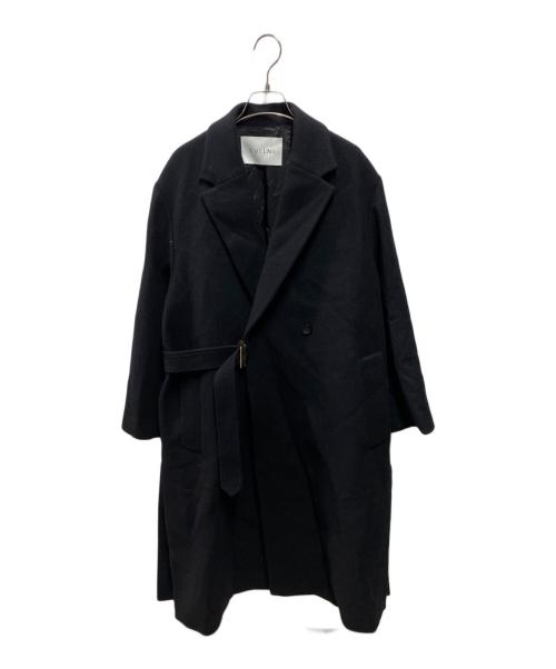 CULLNI（クルニ）CULLNI (クルニ) Lamb Wool Melton Tie Locken Long Chester Coat ブラックの古着・服飾アイテム