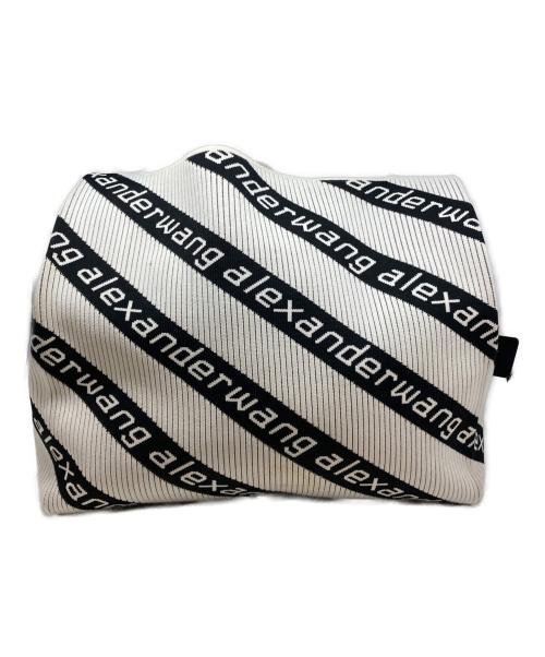 ALEXANDER WANG（アレキサンダー・ワン）ALEXANDER WANG (アレキサンダー・ワン) ジャガードロゴニットバッグ ホワイトの古着・服飾アイテム