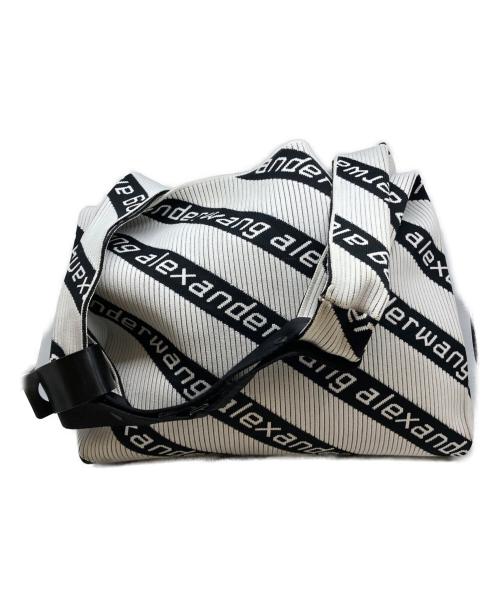 ALEXANDER WANG（アレキサンダー・ワン）ALEXANDER WANG (アレキサンダー・ワン) ジャガードロゴニットバッグ ホワイトの古着・服飾アイテム