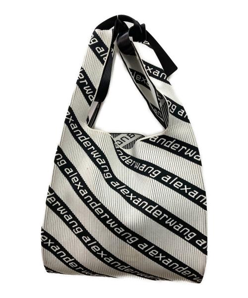 ALEXANDER WANG（アレキサンダー・ワン）ALEXANDER WANG (アレキサンダー・ワン) ジャガードロゴニットバッグ ホワイトの古着・服飾アイテム