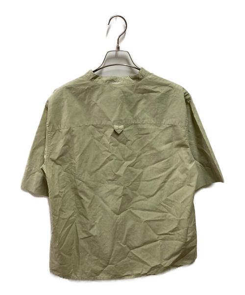 MHL（エムエイチエル）MHL (エムエイチエル) COTTON RAMIE POPLIN SS SHIRT グリーン サイズ:1の古着・服飾アイテム