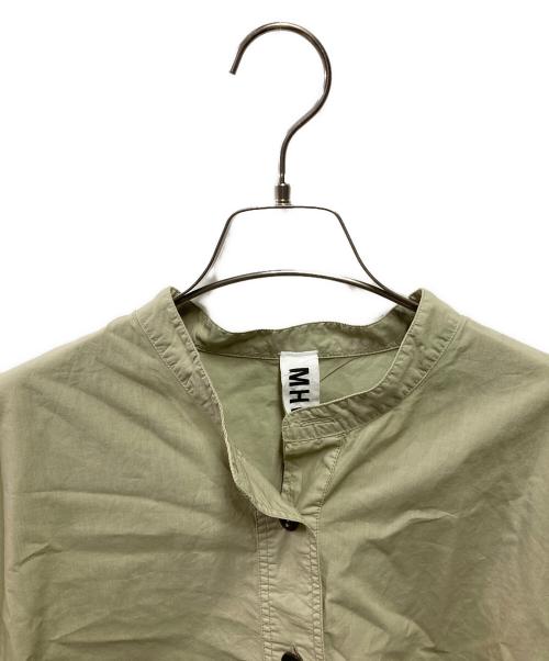 MHL（エムエイチエル）MHL (エムエイチエル) COTTON RAMIE POPLIN SS SHIRT グリーン サイズ:1の古着・服飾アイテム