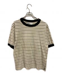 MHL（エムエイチエル）の古着「COTTON LINEN STRIPE JERSEY」｜ベージュ×ブラック
