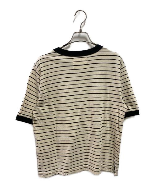 MHL（エムエイチエル）MHL (エムエイチエル) COTTON LINEN STRIPE JERSEY ベージュ×ブラック サイズ:2の古着・服飾アイテム