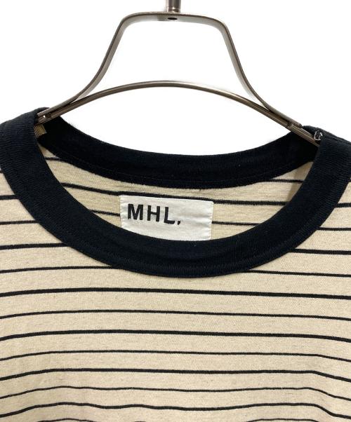 MHL（エムエイチエル）MHL (エムエイチエル) COTTON LINEN STRIPE JERSEY ベージュ×ブラック サイズ:2の古着・服飾アイテム