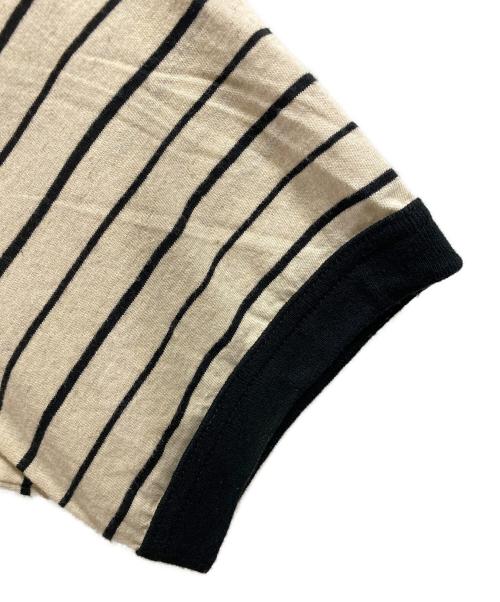 MHL（エムエイチエル）MHL (エムエイチエル) COTTON LINEN STRIPE JERSEY ベージュ×ブラック サイズ:2の古着・服飾アイテム