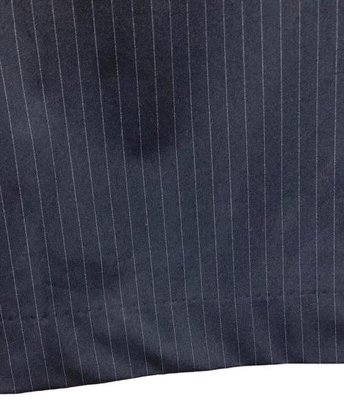 SHIPS（シップス）SHIPS (シップス)  25SS〈手洗い可能〉ストライプ 細ゴム ワイド ドロスト パンツ ネイビー サイズ:36の古着・服飾アイテム
