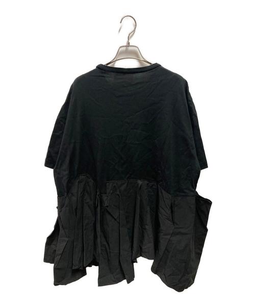 ENFOLD（エンフォルド）ENFOLD (エンフォルド) シルケット天竺コンビフレアTシャツ ブラック サイズ:38の古着・服飾アイテム