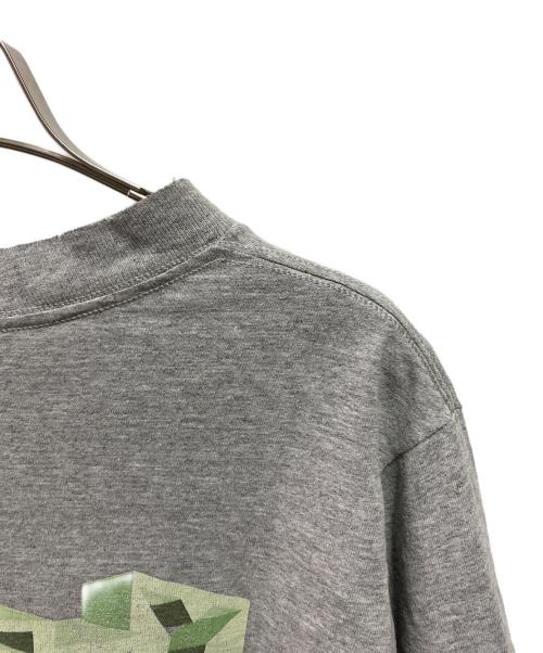 stussy（ステューシー）stussy (ステューシー) ブロックロゴプリントTシャツ グレー サイズ:Sの古着・服飾アイテム