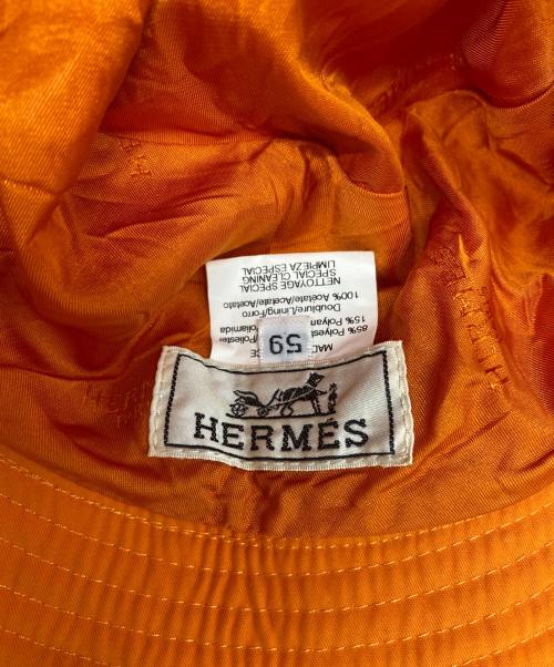 HERMES（エルメス）HERMES (エルメス) Hロゴハット オレンジの古着・服飾アイテム