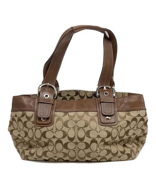 COACH（コーチ）COACH (コーチ) シグネチャーハンドバッグ ソーホー ベージュの古着・服飾アイテム