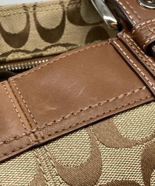 COACH（コーチ）COACH (コーチ) シグネチャーハンドバッグ ソーホー ベージュの古着・服飾アイテム
