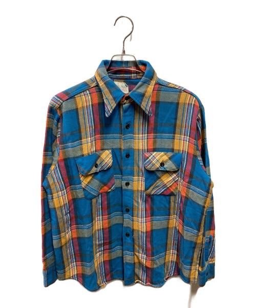 BIG MIKE（ビックマイク）BIG MIKE (ビックマイク) ヴィンテージネルシャツ ブルー サイズ:16 1/2の古着・服飾アイテム