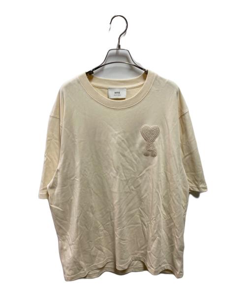 AMI Alexandre Mattiussi（アミアレクサンドルマテュッシ）AMI Alexandre Mattiussi (アミアレクサンドルマテュッシ) ロゴTシャツ アイボリー サイズ:Lの古着・服飾アイテム