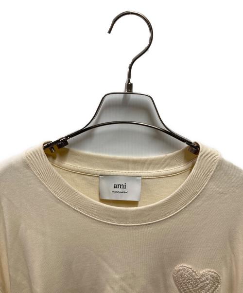 AMI Alexandre Mattiussi（アミアレクサンドルマテュッシ）AMI Alexandre Mattiussi (アミアレクサンドルマテュッシ) ロゴTシャツ アイボリー サイズ:Lの古着・服飾アイテム