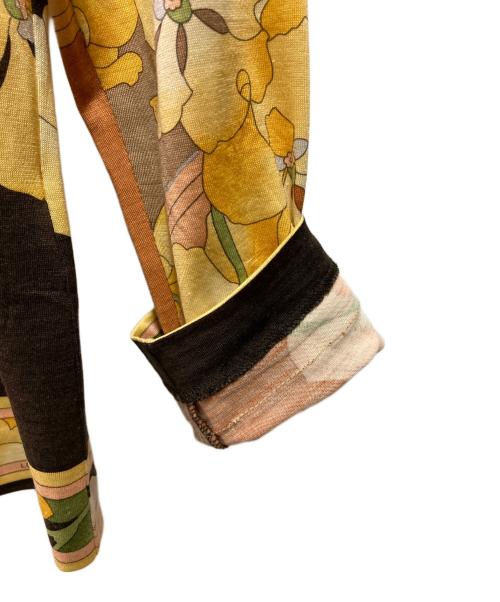 LEONARD FASHION（レオナールファッション）LEONARD FASHION (レオナールファッション) フラワープリントカットソー ブラウン サイズ:38の古着・服飾アイテム