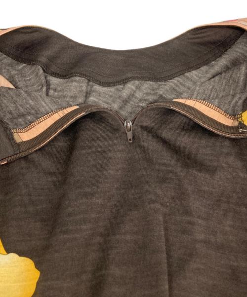 LEONARD FASHION（レオナールファッション）LEONARD FASHION (レオナールファッション) フラワープリントカットソー ブラウン サイズ:38の古着・服飾アイテム