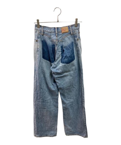 UNGRID（アングリッド）UNGRID (アングリッド) リメイクデザインルーズデニム インディゴ サイズ:23の古着・服飾アイテム