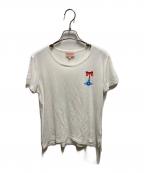 Vivienne Westwood RED LABELヴィヴィアンウエストウッドレッドレーベル）の古着「リボンオーブプリントTシャツ」｜ホワイト