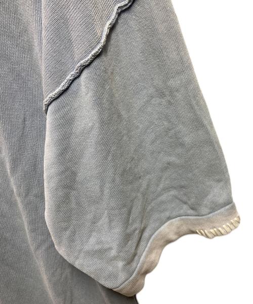 MAISON SPECIAL（メゾンスペシャル）MAISON SPECIAL (メゾンスペシャル) High Twist Prime-Over Pigment Bleach Crew Neck Knit T-shirt スカイブルー サイズ:01の古着・服飾アイテム