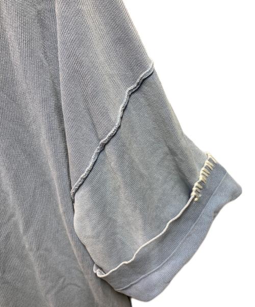 MAISON SPECIAL（メゾンスペシャル）MAISON SPECIAL (メゾンスペシャル) High Twist Prime-Over Pigment Bleach Crew Neck Knit T-shirt スカイブルー サイズ:01の古着・服飾アイテム