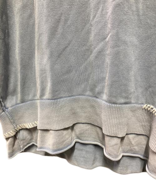 MAISON SPECIAL（メゾンスペシャル）MAISON SPECIAL (メゾンスペシャル) High Twist Prime-Over Pigment Bleach Crew Neck Knit T-shirt スカイブルー サイズ:01の古着・服飾アイテム