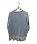MAISON SPECIAL (メゾンスペシャル) High Twist Prime-Over Pigment Bleach Crew Neck Knit T-shirt スカイブルー サイズ:01：5000円