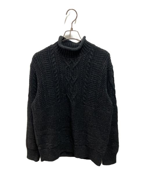 RRL（ダブルアールエル）RRL (ダブルアールエル) 25AW Cotton-Wool Rollneck Sweater ブラック サイズ:Ｓの古着・服飾アイテム
