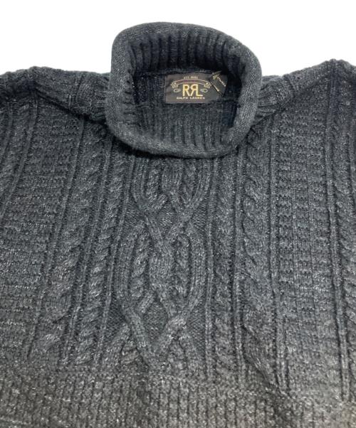 RRL（ダブルアールエル）RRL (ダブルアールエル) 25AW Cotton-Wool Rollneck Sweater ブラック サイズ:Ｓの古着・服飾アイテム