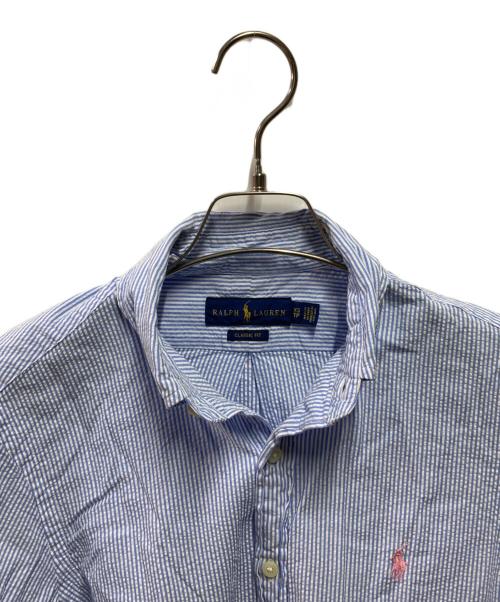 RALPH LAUREN（ラルフローレン）RALPH LAUREN (ラルフローレン) シアサッカーシャツ ブルー サイズ:ＸＳの古着・服飾アイテム