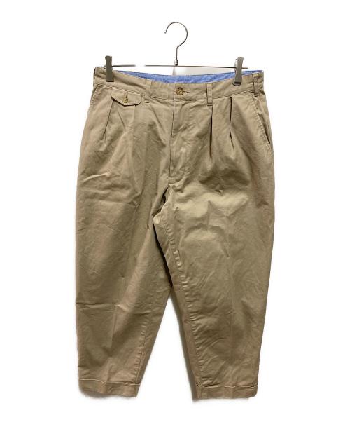 BEAMS PLUS（ビームスプラス）BEAMS PLUS (ビームスプラス) 2 Pleats Trousers Twill ベージュ サイズ:Ｍの古着・服飾アイテム