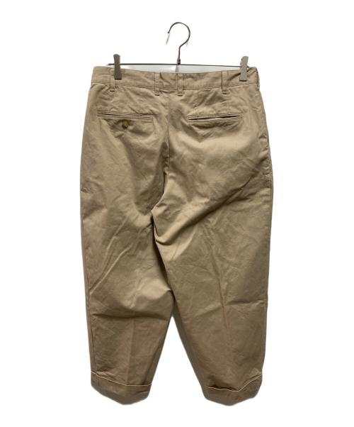 BEAMS PLUS（ビームスプラス）BEAMS PLUS (ビームスプラス) 2 Pleats Trousers Twill ベージュ サイズ:Ｍの古着・服飾アイテム