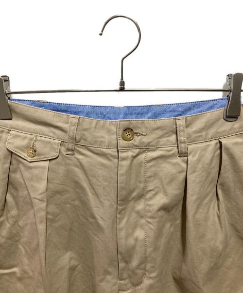 BEAMS PLUS（ビームスプラス）BEAMS PLUS (ビームスプラス) 2 Pleats Trousers Twill ベージュ サイズ:Ｍの古着・服飾アイテム