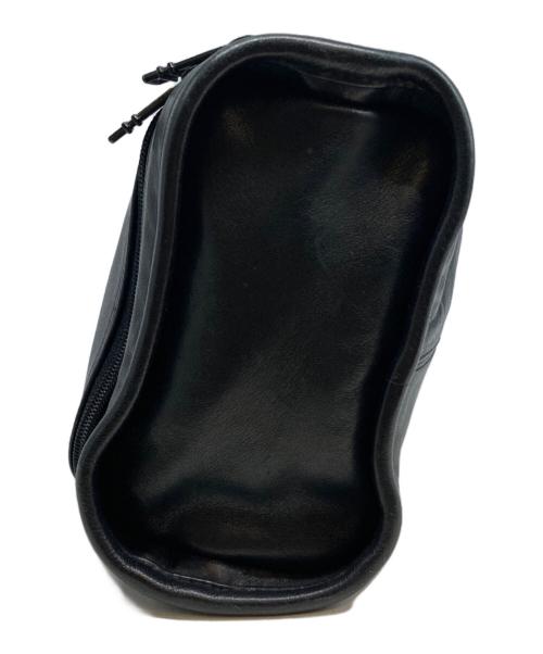 TUMI（トゥミ）TUMI (トゥミ) レザークラッチバッグ ブラックの古着・服飾アイテム