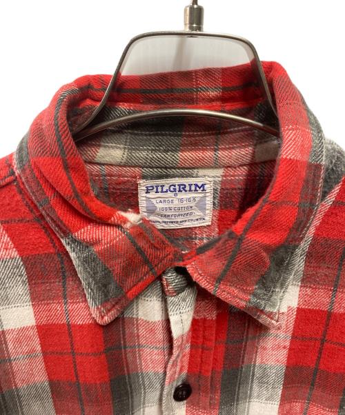 Pilgrim（ピルグリム）Pilgrim (ピルグリム) 60's コットンネルシャツ レッド サイズ: 16-161/2の古着・服飾アイテム