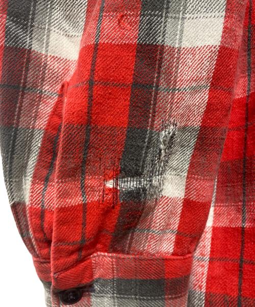 Pilgrim（ピルグリム）Pilgrim (ピルグリム) 60's コットンネルシャツ レッド サイズ: 16-161/2の古着・服飾アイテム