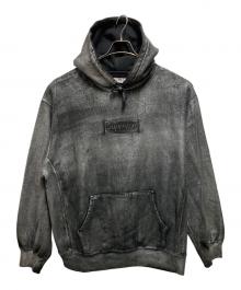 SUPREME×MM6 Maison Margiela（シュプリーム×エムエムシックスメゾンマルジェラ）の古着「Foil Box Logo Hooded Sweatshirt」｜ブラック
