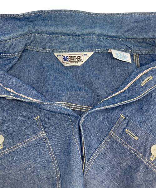 FIVE BROTHER（ファイブブラザー）FIVE BROTHER (ファイブブラザー) シャンブレーシャツ インディゴ サイズ:Sの古着・服飾アイテム