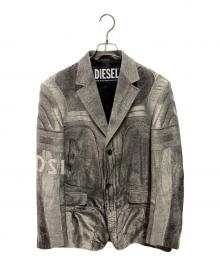 DIESEL（ディーゼル）の古着「トロンプルイユ テーラードジャケット」｜ブラック
