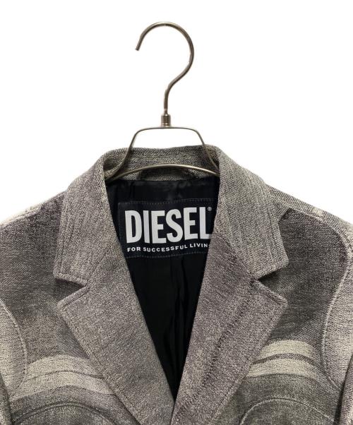 DIESEL（ディーゼル）DIESEL (ディーゼル) トロンプルイユ テーラードジャケット ブラック サイズ:48の古着・服飾アイテム