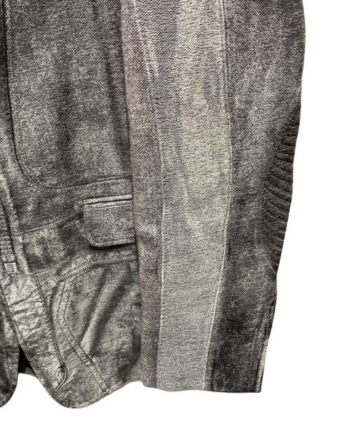 DIESEL（ディーゼル）DIESEL (ディーゼル) トロンプルイユ テーラードジャケット ブラック サイズ:48の古着・服飾アイテム